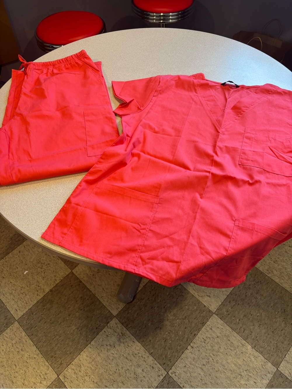 Just Love Coral Pink Medical Top